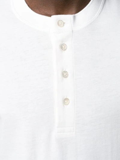 Shop Tom Ford Short Sleeves Buttoned T-shirt In White