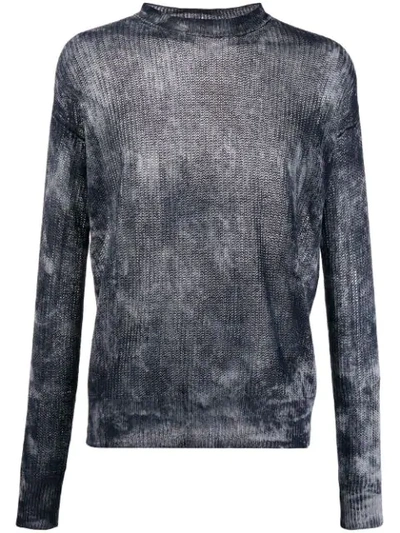 Shop Paura Fine Knit Sweater - Blue
