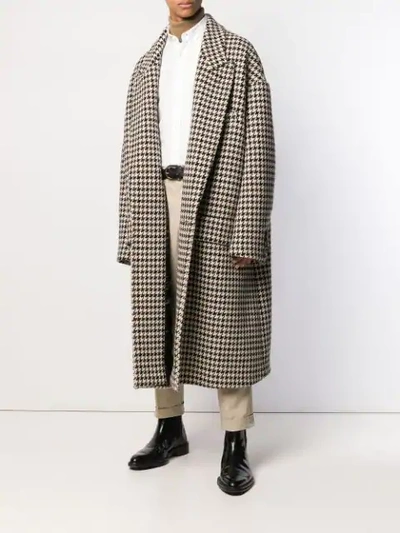 Shop Ami Alexandre Mattiussi Oversize Two Buttons Coat In Brown