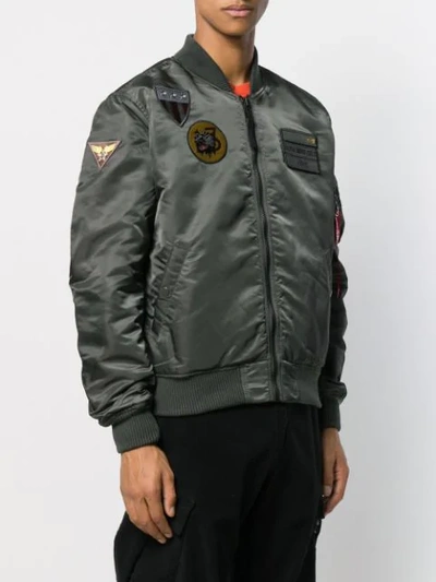 Shop Alpha Industries Ma-1 Air Force Bomber Jacket In Green