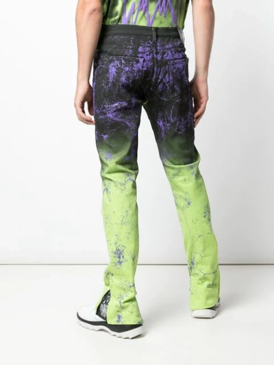 Shop Mjb Marc Jacques Burton Crixus Ombré Straight-leg Jeans In Green