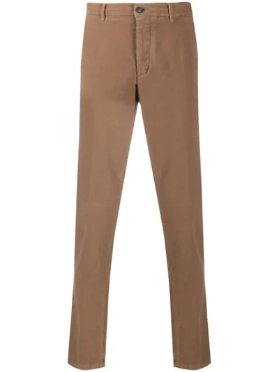 Shop Altea Straight-leg Tailored Trousers In Brown