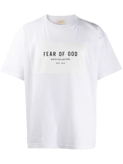 Shop Fear Of God Sixth Collection Print T-shirt In White
