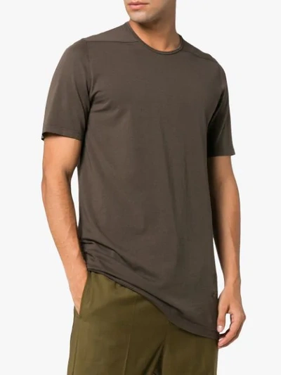 Shop Rick Owens Drkshdw Dark Dusk Level Short Sleeve Cotton T Shirt - Farfetch In Brown
