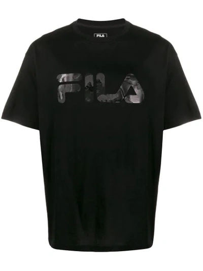 Shop Fila Short Sleeve T-shirt In Black