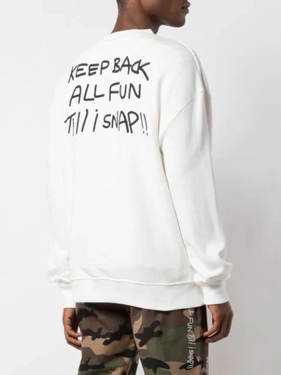Haculla Till I Snap Drop Shoulder Sweatshirt In White