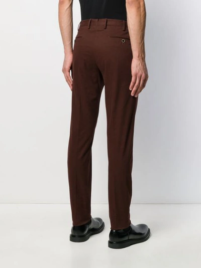 Shop Pt01 Slim-fit Chino Trousers In Brown
