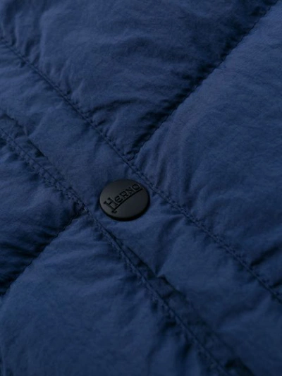 Shop Herno Reversible Padded Jacket - Blue