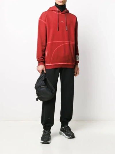 Shop A-cold-wall* Flat Overlock Hoodie In Red