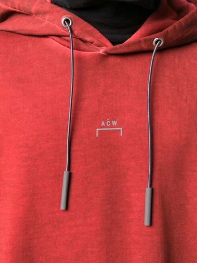 Shop A-cold-wall* Flat Overlock Hoodie In Red