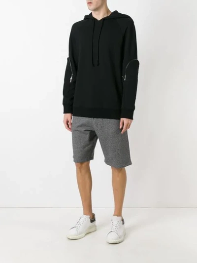 Shop Kenzo Logo-printed Shorts In Grey