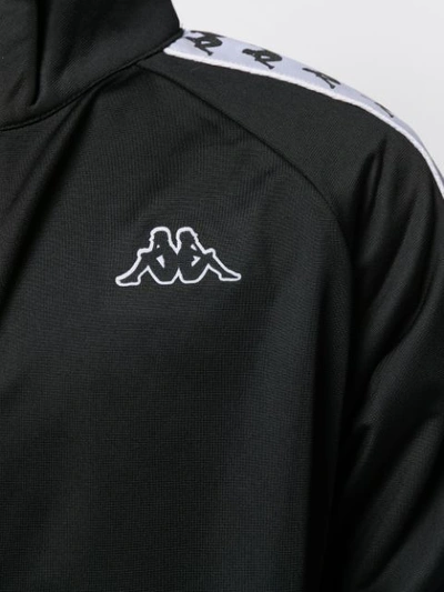 Shop Kappa Logo Lined Zipped Jacket In Black