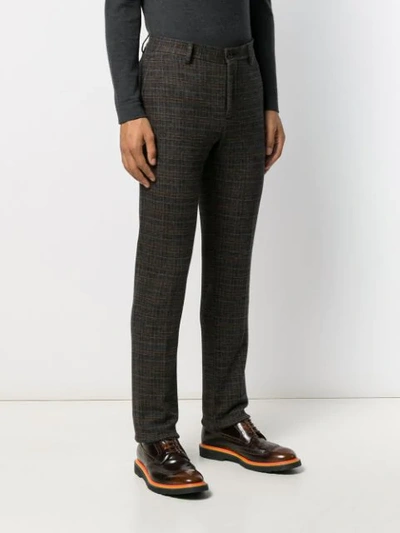 Shop Etro Checked Trousers In 0003