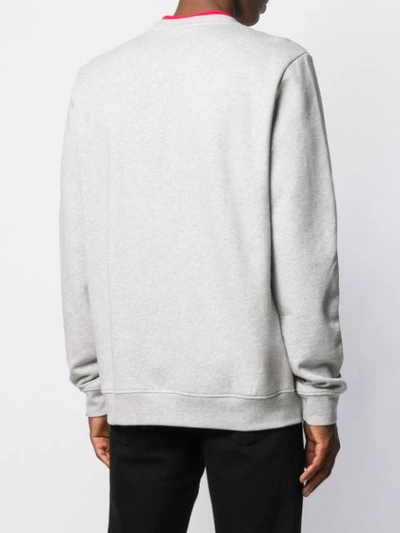 Shop Karl Lagerfeld Ikonik Embroidered Sweatshirt In 951 Grey