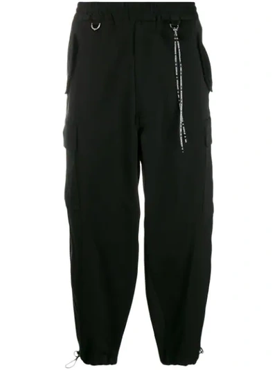 Shop Mastermind Japan Cargo Pocket Track Pants In Black