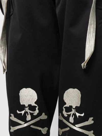 Shop Mastermind Japan Cargo Pocket Track Pants In Black