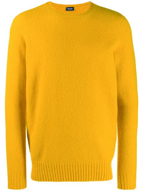 yellow crew neck jumper