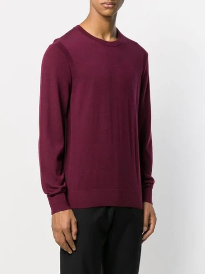 Shop Michael Kors Crew Neck Fitted Jumper In Red