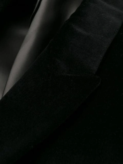 Shop Dondup Fitted Curved-hemline Blazer In Black