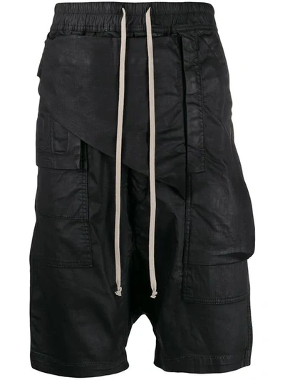 Shop Rick Owens Drkshdw Wax Cargo Shorts In Black