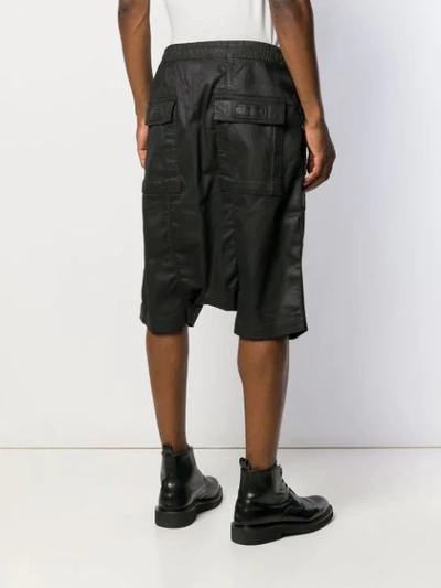 Shop Rick Owens Drkshdw Wax Cargo Shorts In Black