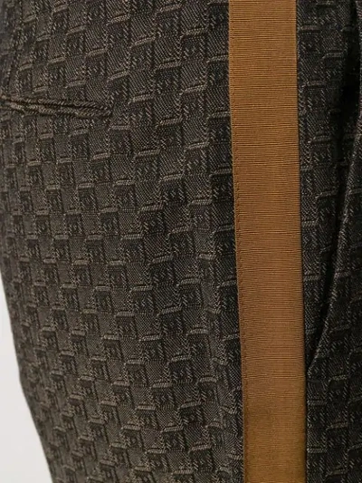 Shop Etro Checked Suit Trousers In Brown