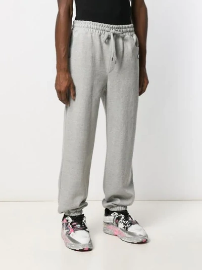 Shop Ader Error Logo Patch Track Pants In Grey