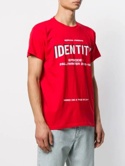 Shop Applecore 'identity' Print T-shirt In Red