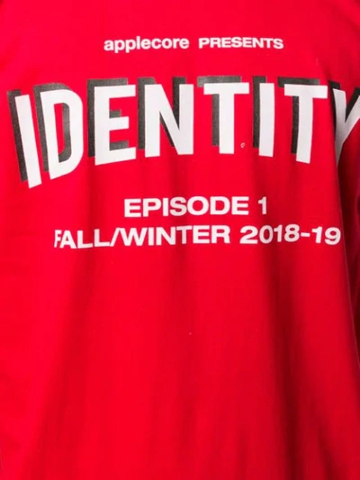 Shop Applecore 'identity' Print T-shirt In Red