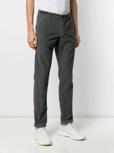 Shop Incotex Corduroy-style Trousers In Grey