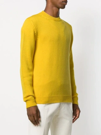 Shop Roberto Collina Cable Knit Jumper In Yellow