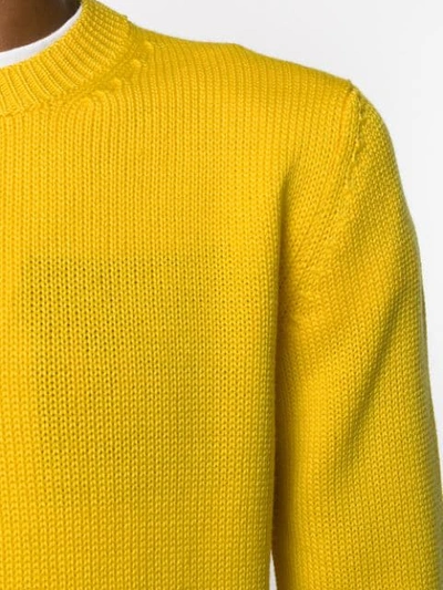 Shop Roberto Collina Cable Knit Jumper In Yellow