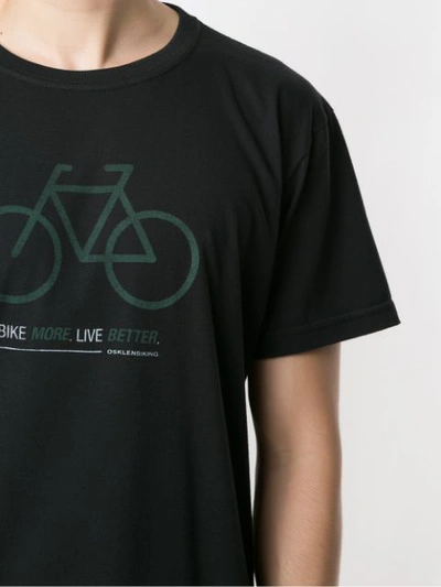 Shop Osklen Pet Bike More Live Better Print T-shirt In Black