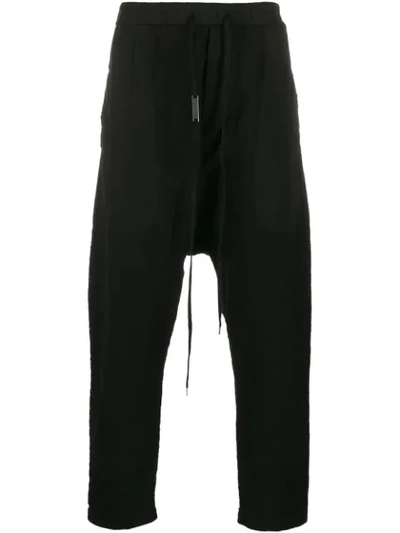 Shop Army Of Me Drop-crotch Track Pants In Black