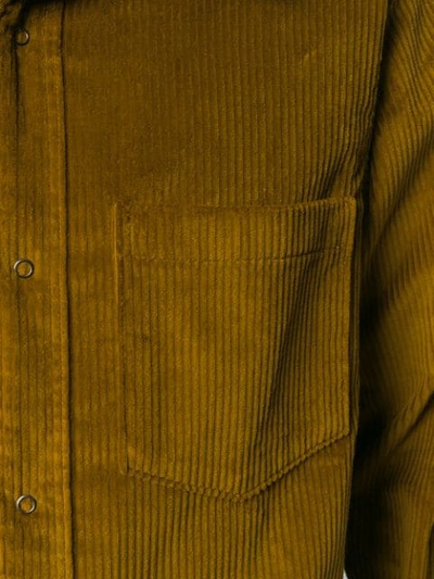 Shop Acne Studios Corduroy Shirt In Yellow