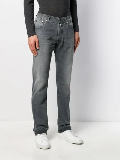 Shop Jacob Cohen Straight Leg Jeans In Grey