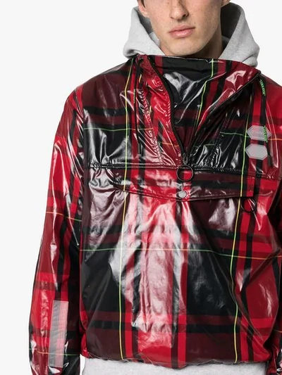 Shop Off-white Checked Windbreaker - Red