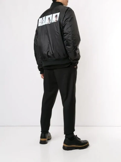 Shop Undercover Padded Bomber Jacket In Black