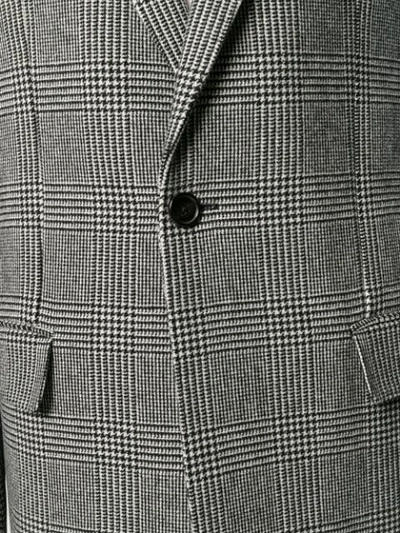 Shop Dolce & Gabbana Houndstooth Single-breasted Coat In Black