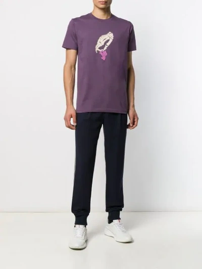 Shop Ps By Paul Smith Skeleton Print T-shirt In Purple