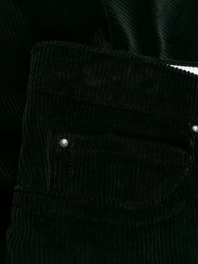 Shop Ferragamo Corduroy Straight-leg Trousers In Black
