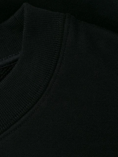 Shop Roberto Cavalli Sweatshirt Mit Metallic-logo In Black
