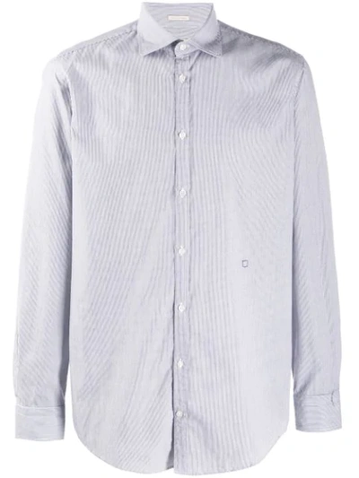 Shop Massimo Alba Long-sleeve Fitted Shirt In Blue