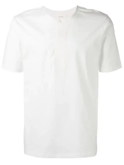 Shop Lemaire Henley T-shirt In White