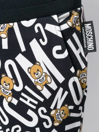 Shop Moschino Toy Teddy Logo-printed Joggers In Black