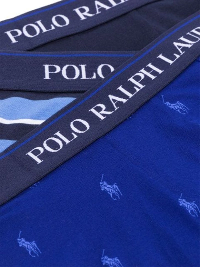 POLO RALPH LAUREN 四角裤三件组 - 蓝色