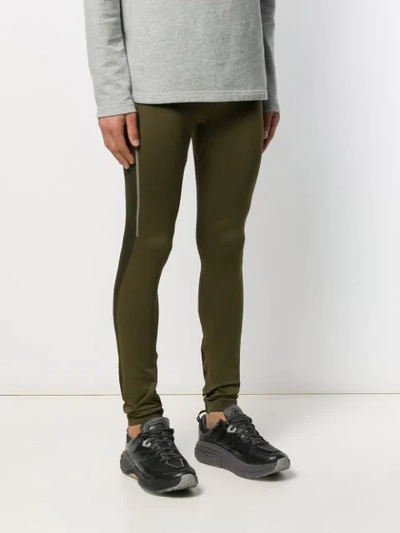 Shop Falke Compression Running Leggings In Green