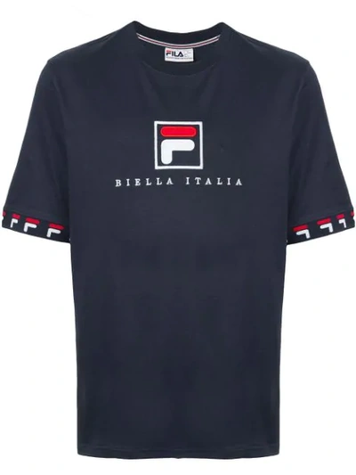 Shop Fila Biella Italia T-shirt In Blue