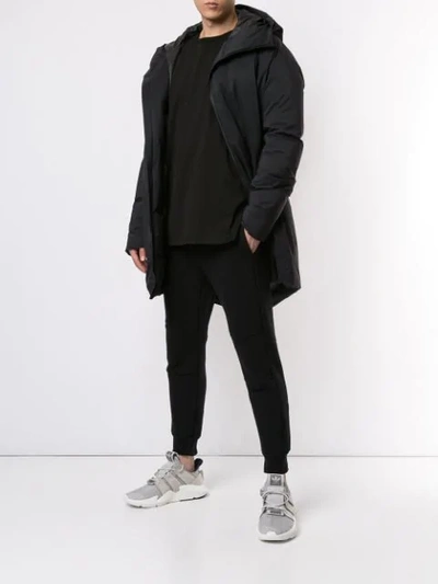 Shop Attachment Hooded Padded Coat In Black