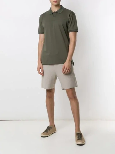 Osklen Ribbed Straight Shorts In Neutrals